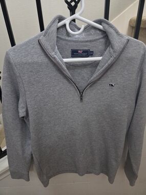 Vineyard Vines Men's Light Gray Half-Zip Pullover